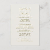 エレガントクラシックゴールデン結婚モノグラム詳細 エンクロージャーカード (正面)