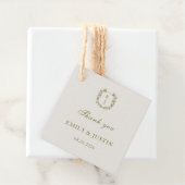 エレガントクラシックゴールデン結婚モノグラム フェイバータグ (インサイチュ)