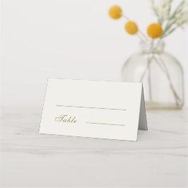 エレガントクラシックゴールデン結婚モノグラム プレイスカード