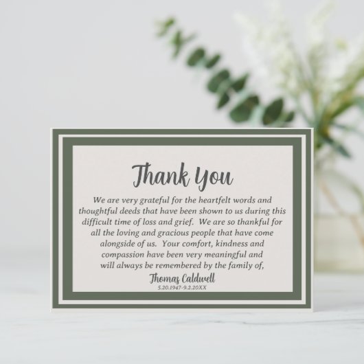 エレガントクラシックサンキューカード サンキューカード (スタンド正面)