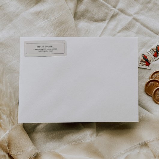 エレガントクラシックシックグレー差出人住所 ラベル