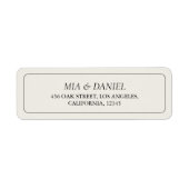 エレガントクラシックシックグレー差出人住所 ラベル (正面)
