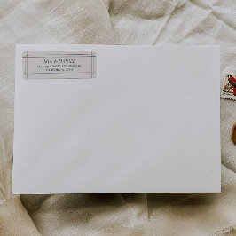 エレガントクラシックシックライトグレー差出人住所 ラベル