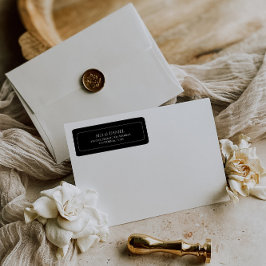 エレガントクラシックシック黒差出人住所 ラベル