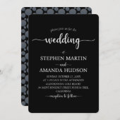 エレガントクラシックシンプル式ミニマル結婚ズ 招待状 (正面/裏面)