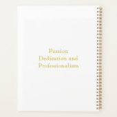 エレガントクラシックシンプル金ゴールドモノグラム年報 プランナー手帳 (裏面)