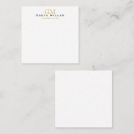 エレガントクラシックシンプル金ゴールドモノグラム ノートカード