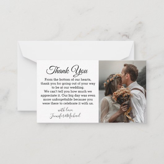 エレガントクラシックシ感謝していックの写真結婚ノート ノートカード (正面)