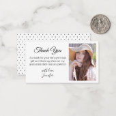 エレガントクラシックシ感謝していックユー卒業写真 ノートカード (正面/裏面インサイチュ)