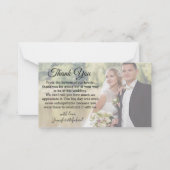 エレガントクラシックシ感謝していックユー結婚式の日写真 ノートカード (正面)