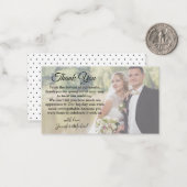 エレガントクラシックシ感謝していックユー結婚式の日写真 ノートカード (正面/裏面インサイチュ)