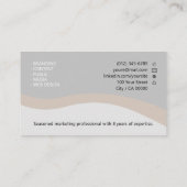 エレガントクラシックジョブのシーカーミニマルクリーンBeige 名刺 (裏面)