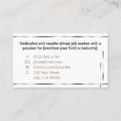 エレガントクラシックジョブミニマルシーカー 名刺 (裏面)