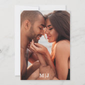 エレガントクラシックスクリプシンプルト結婚2枚 招待状 (裏面)