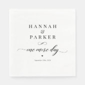 エレガントクラシックスクリプトのリハーサル スタンダードランチョンナプキン (正面)