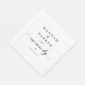 エレガントクラシックスクリプトのリハーサル スタンダードランチョンナプキン (角)