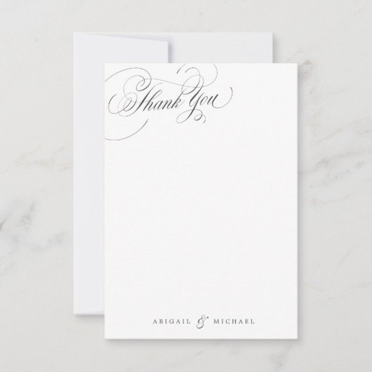 エレガントクラシックスクリプパーソナライズされたト文房具 ノートカード (正面)