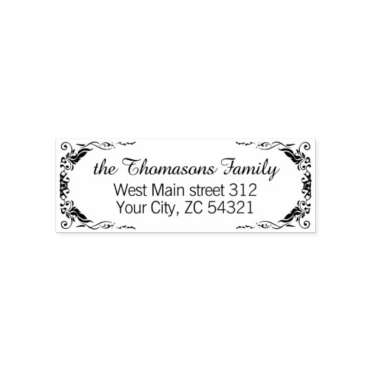 エレガントクラシックスクロールパターン セルフインキングスタンプ (デザイン)