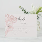 エレガントクラシックスタイリッシュ結婚蘭の食事RSVP (スタンド正面)