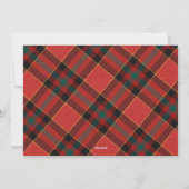 エレガントクラシックタータンチェック家族の写真クリスマス シーズンカード (裏面)
