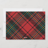 エレガントクラシックタータンチェックChristmas Frame写真 シーズンカード (裏面)
