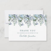 エレガントクラシックダスティブルーフローラ21日 サンキューカード (正面)