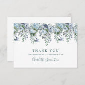 エレガントクラシックダスティブルーフローラ21日 サンキューカード (正面/裏面)
