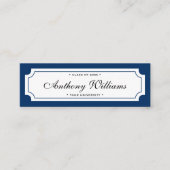 エレガントクラシックダークブルー卒業ネームカード コーリングカード (正面)
