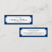 エレガントクラシックダークブルー卒業ネームカード コーリングカード (正面/裏面)