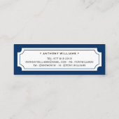 エレガントクラシックダークブルー卒業ネームカード コーリングカード (裏面)