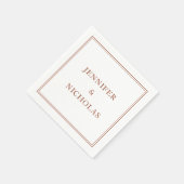 エレガントクラシックテラコタ結婚ス スタンダードカクテルナプキン (角)