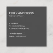 エレガントクラシックデザイ華美ナー金ゴールド スクエア名刺 (裏面)