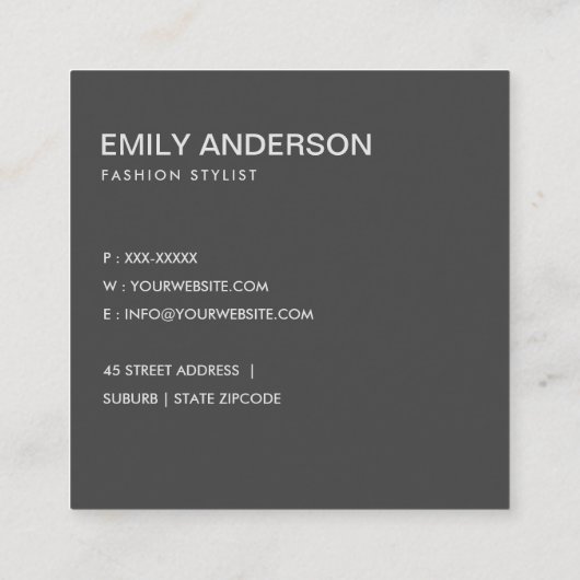 エレガントクラシックデザイ華美ナー金ゴールド スクエア名刺 (裏面)