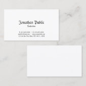 エレガントクラシックノスタルジックルプレーンプロフェッショナル 名刺 (正面/裏面)