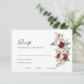 エレガントクラシックバラ結婚ズ 出欠カード (スタンド正面)