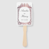 エレガントクラシックバラ縁ど金ゴールドホワ結婚イト ハンドファン (正面)