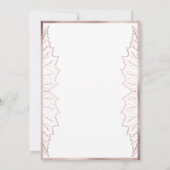 エレガントクラシックバラ葉金ゴールド結婚ズ 招待状 (裏面)