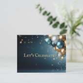 エレガントクラシックバルーンバースデーパーティー招待状 招待状 (スタンド正面)