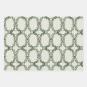 エレガントクラシックパインリースクリスマス ラッピングペーパーシート (正面)