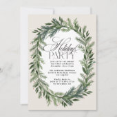 エレガントクラシックパインリースパーティー 招待状 (正面)