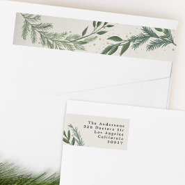 エレガントクラシックパインリース差出人住所 ラップアラウンドラベル