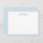 エレガントクラシックパーソナライズされた二重縁ど ノートカード (正面/裏面)