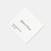 エレガントクラシックパーソナライズされた書結婚道 スタンダードカクテルナプキン (角)
