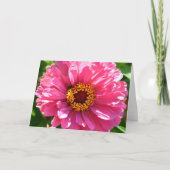エレガントクラシックピンクフローラムームデイジー カード (正面)