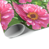 エレガントクラシックピンクフローラムームデイジー ラッピングペーパー (ロールコーナー)