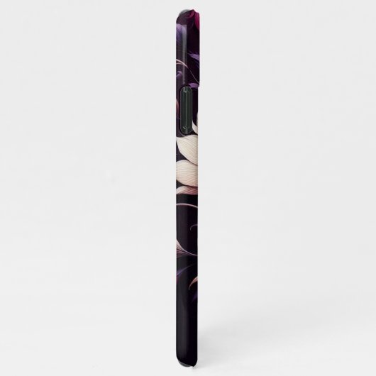 エレガントクラシックファインアートボタニカル絵を描ズ iPhoneケース (右側)