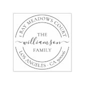 エレガントクラシックファミリ名差出人住所 ラバースタンプ (インプリント)