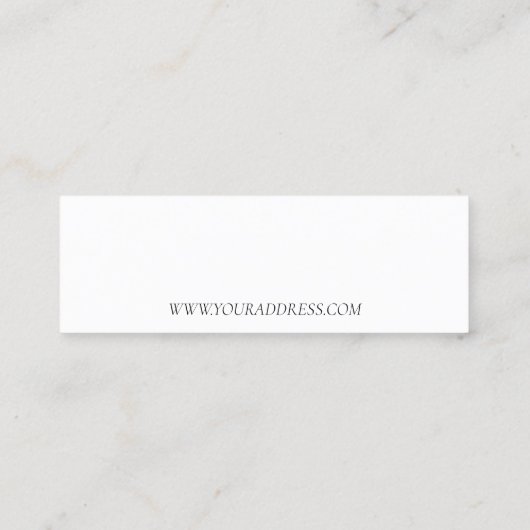 エレガントクラシックフォントアドレス05。 スキニー名刺 (裏面)