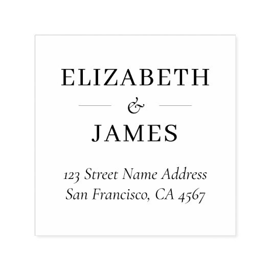 エレガントクラシックフォーマルタイポグラフィ差出人住所 セルフインキングスタンプ (デザイン)