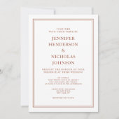 エレガントクラシックフォーマルテラ結婚コッタ 招待状 (正面)